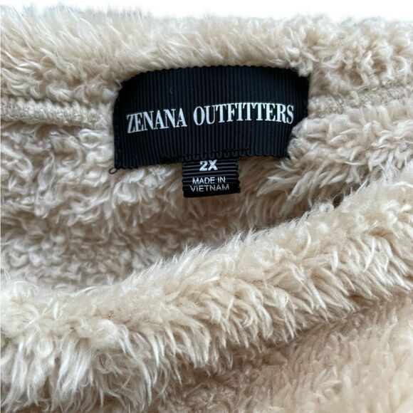 Zenana Oufitters Sherpa Fleece Sweater Sweatshirt - Picture 3 of 3